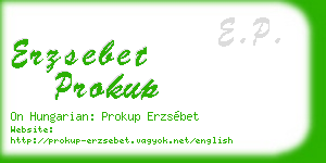 erzsebet prokup business card